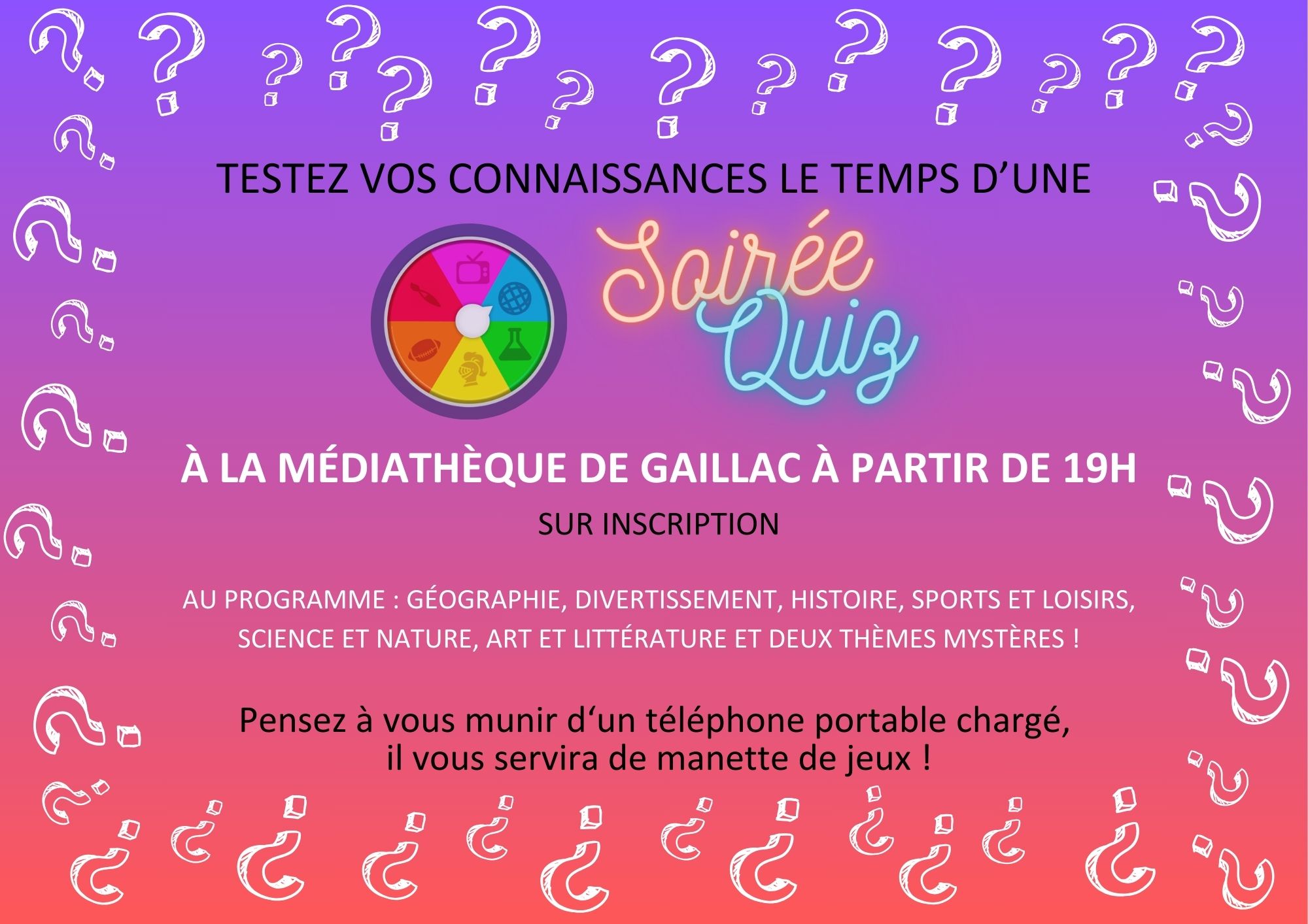 Textes soirée quiz