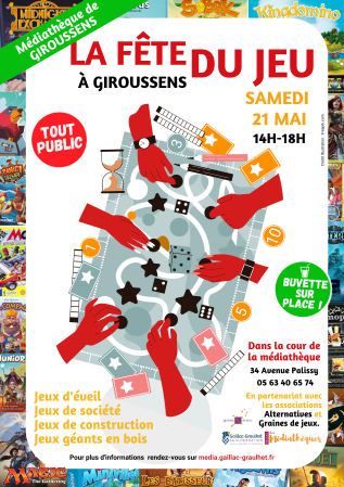 affiche fete jeu giroussens