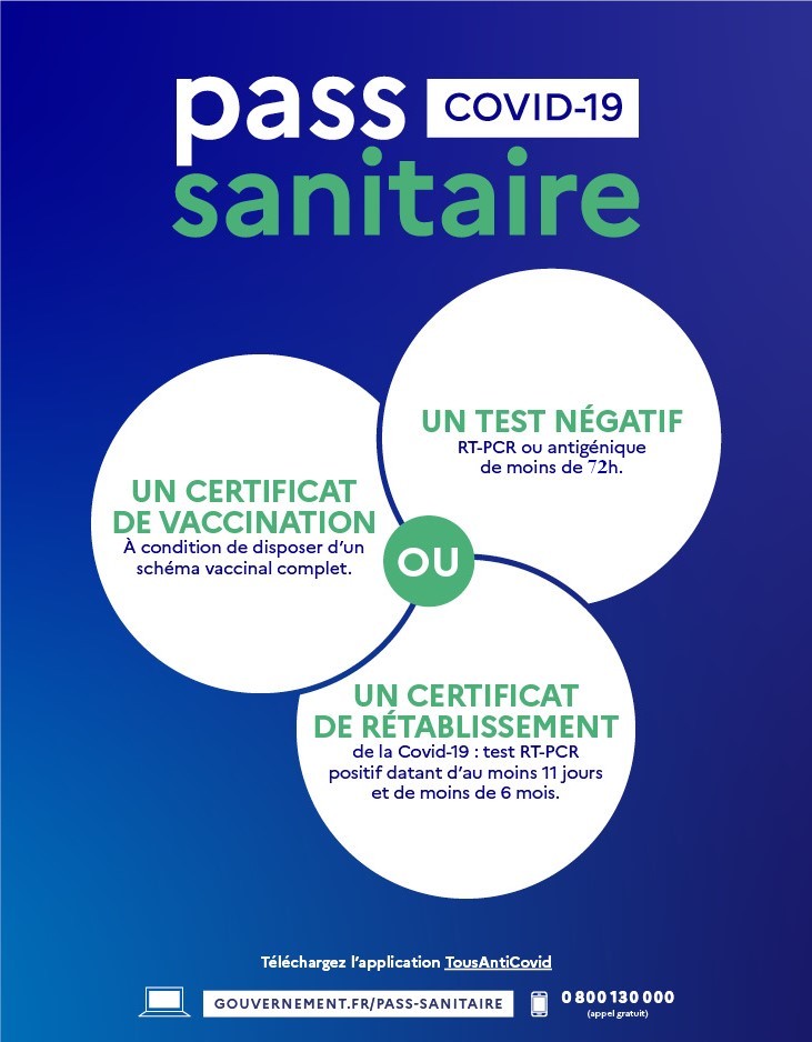 affiche a4 pass sanitaire